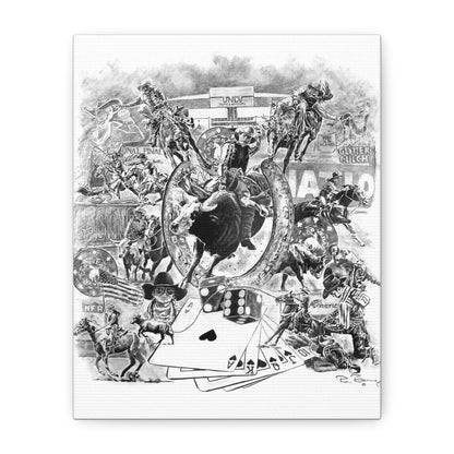 NFR National Finals Rodeo, Vegas Rodeo, Stretched Canvas