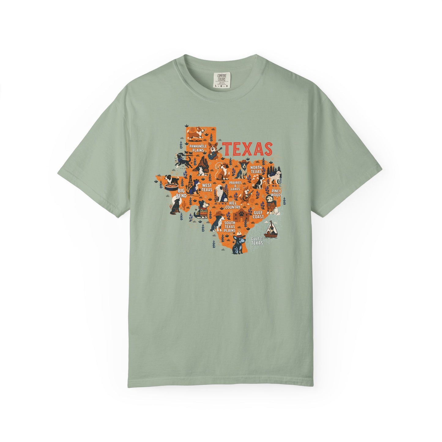 Texas Cowdog Country Map Tee