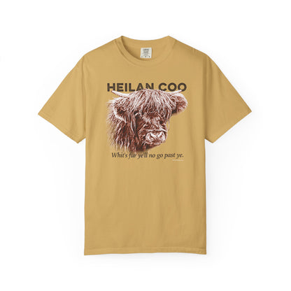 Scottish Highland Cow, Heilan Coo, Garment-Dyed T-shirt