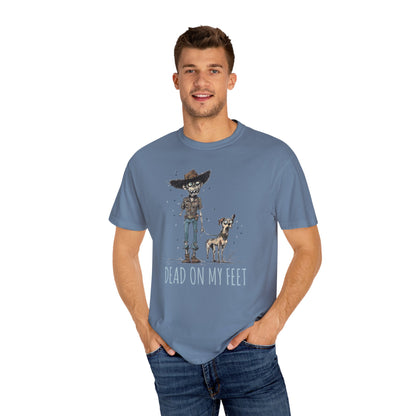 Zombie T-Shirt, Dead on My Feet, Humorous