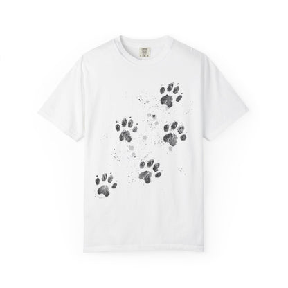 Dog Tracks T-Shirt - Unisex Garment-Dyed