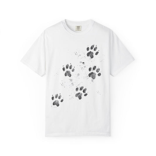 Dog Tracks T-Shirt - Unisex Garment-Dyed