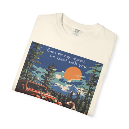 Best with You T-Shirt Dogs and Jeep