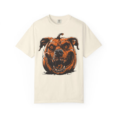 Scary Dog Pumpkin Head T-Shirt