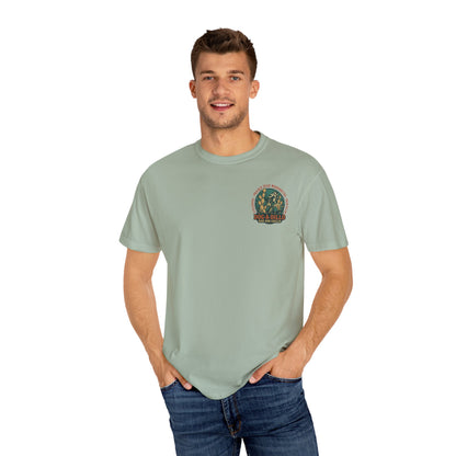 Dog-A-Dillo Armadillo Bar and Grillo T-Shirt, front and back