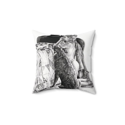 Prairie Praise b/w Pillow with Psalm 150:6 Verse