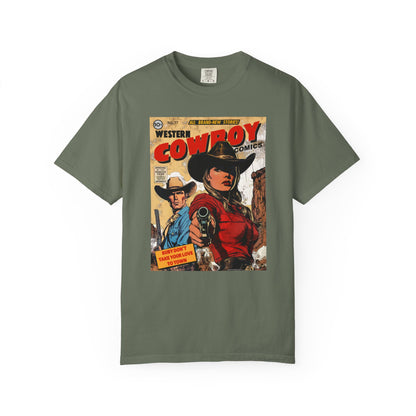 Western Comic Book T-Shirt - Ruby Don't Take Your Love to Town