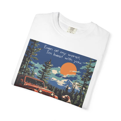 Best with You T-Shirt Dogs and Jeep