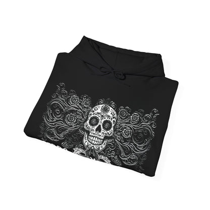 Perro y Perro Calavera Hoodie — Sugar Skull Dog Graphic Hoodie
