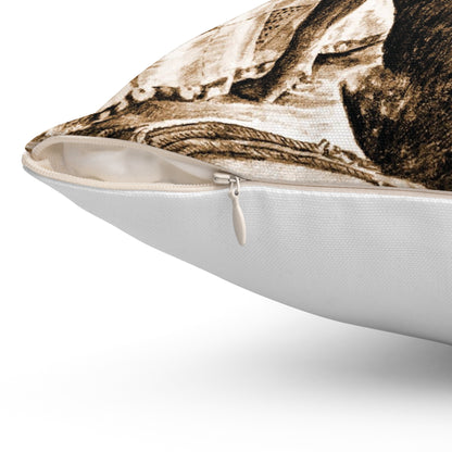 Prairie Praise Sepia Pillow with Psalm 150:6 Verse