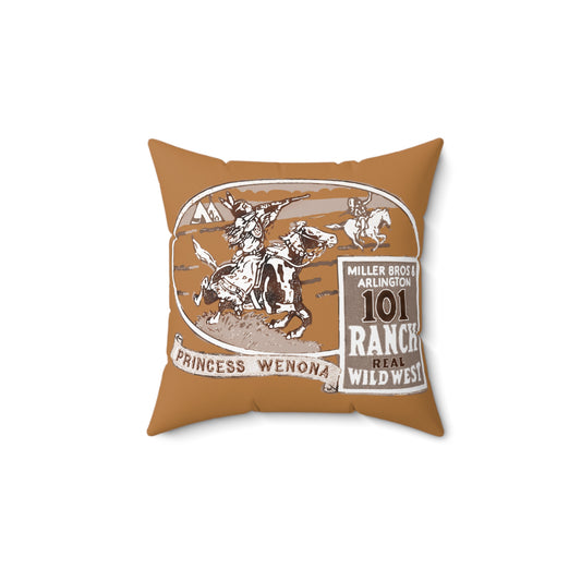 Square Pillow - Princess Wenona Pillow, 101 Ranch