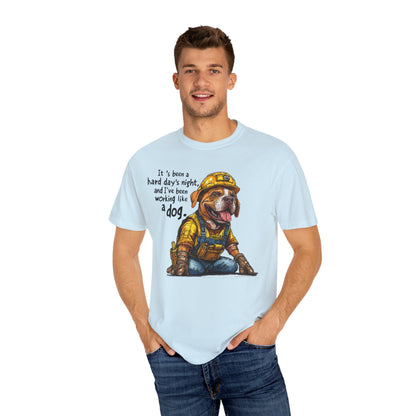 Hard Days Night, Construction Dog Super Soft Tee Shirt