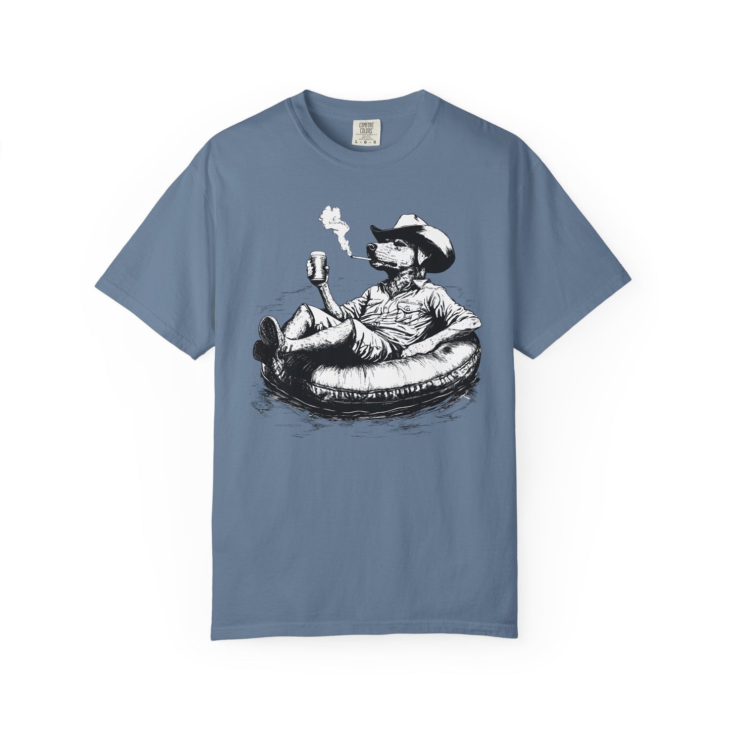 Rafting Dog Unisex T-Shirt, Lazy River Design
