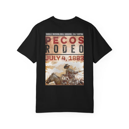 Vintage Pecos Rodeo 1883, front and back design