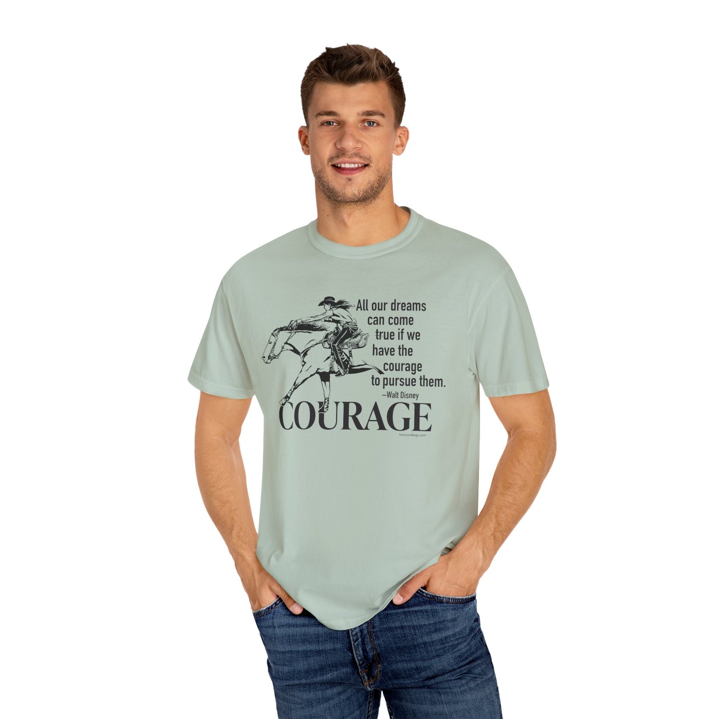 Courage Barrel Racing Garment-Dyed T-shirt