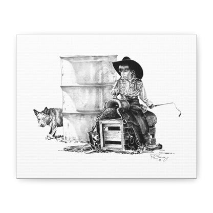 Future Barrel Racer, Rodeo Stretched Canvas