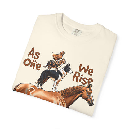 As One, We Rise, Stacked Animal Tee Shirt