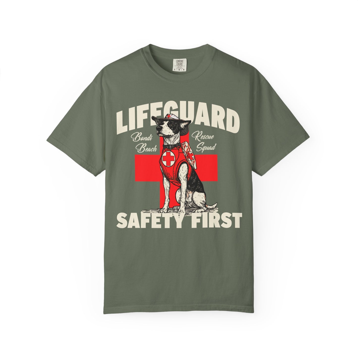 Lifeguard Dog Bondi Beach Garment-Dyed T-Shirt
