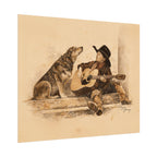 Cowboy Crooners Heeler & Little Cowboy Print