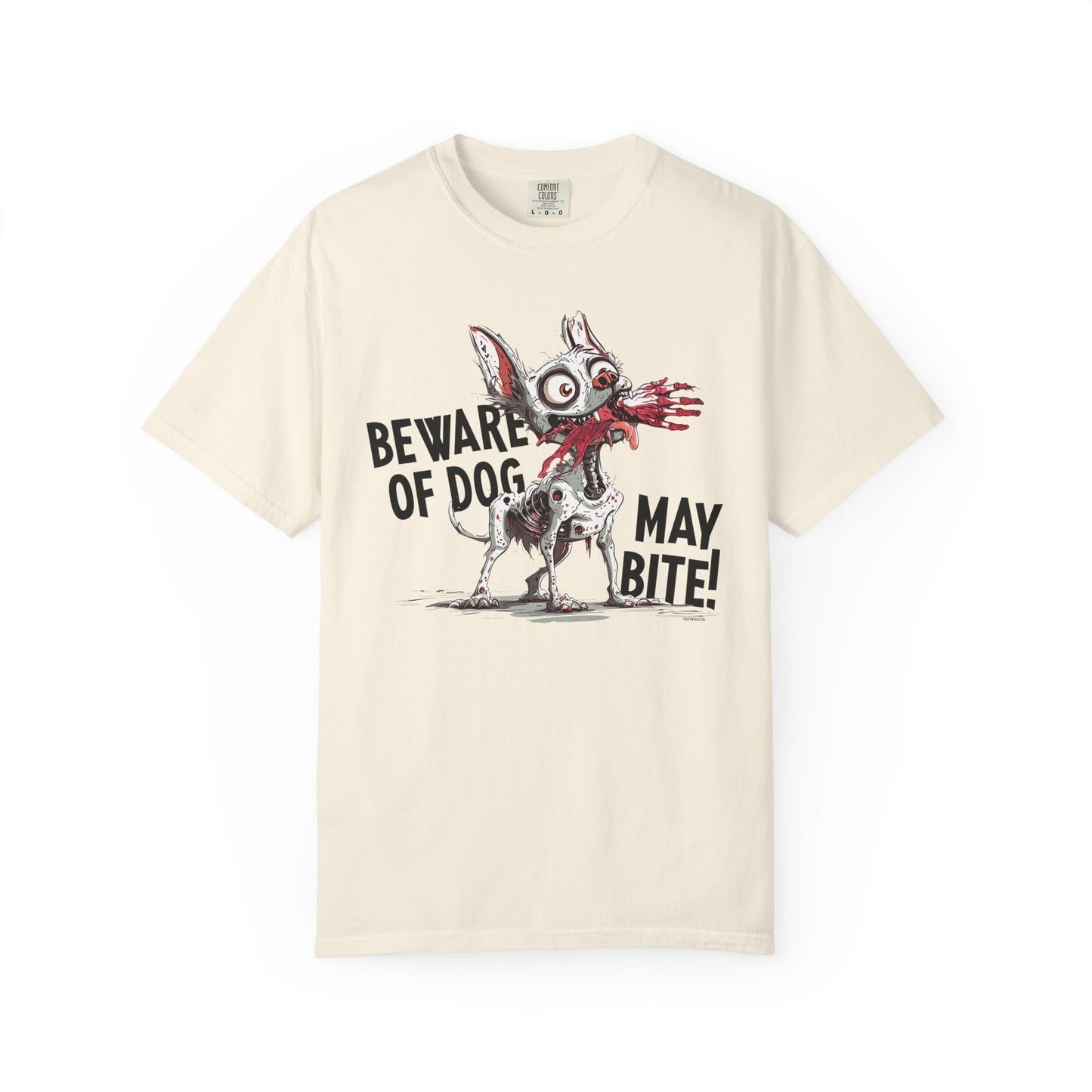 Beware of Dog – May Bite! Zombie Pup TShirt