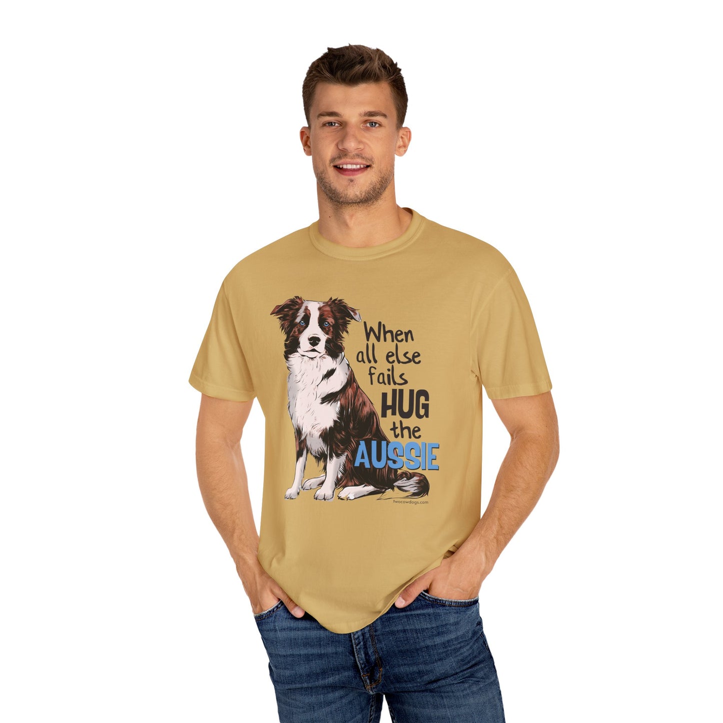 Australian Shepherd, Aussie Hug Unisex T-shirt