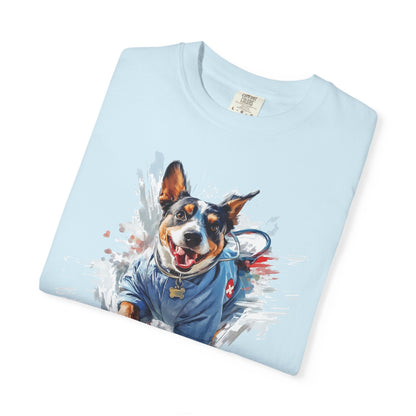 Heeler 911 Unisex T-shirt - Nurse Heeler Dog Design