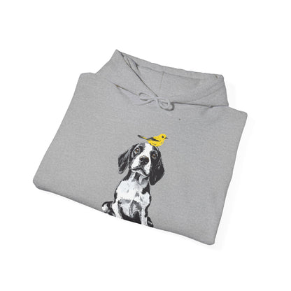 Beagle and Yellow Bird Soft Hoodie