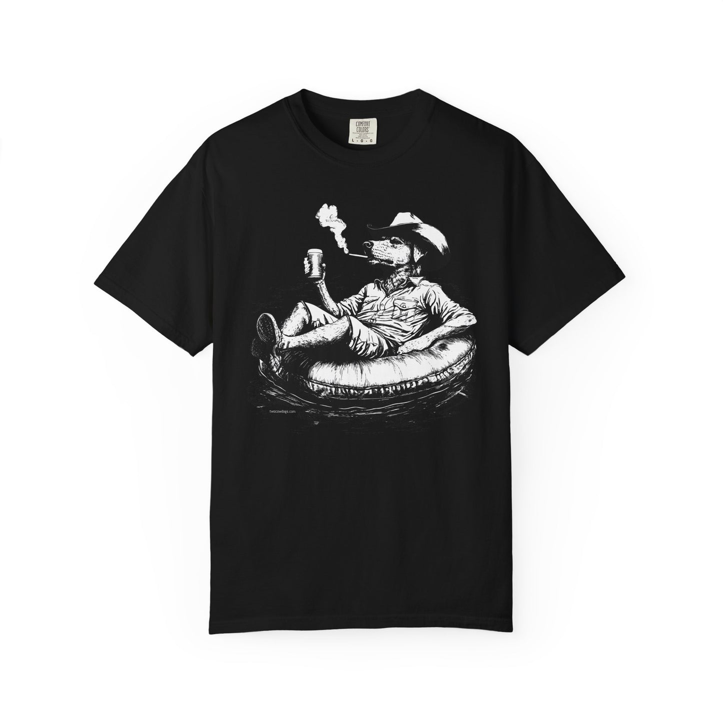 Rafting Dog Unisex T-Shirt, Lazy River Design