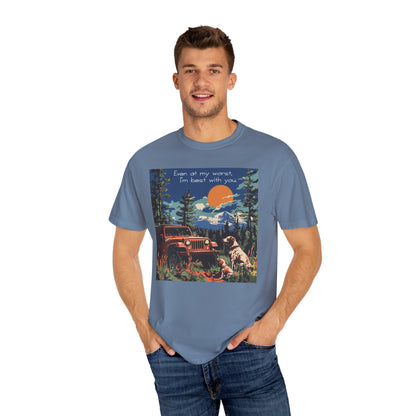 Best with You T-Shirt Dogs and Jeep