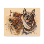 Two Heelers Print Matte Canvas Wall Art — Stretched 1.25"