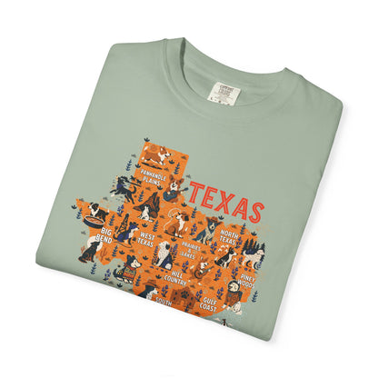 Texas Cowdog Country Map Tee