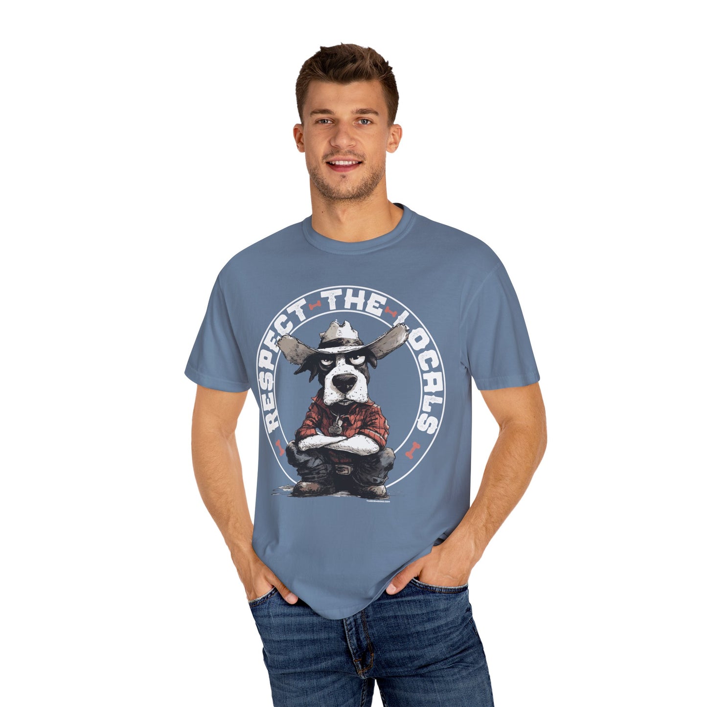 Respect the Locals T-shirt with Cowdog Design