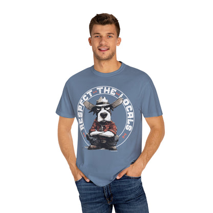 Respect the Locals T-shirt with Cowdog Design