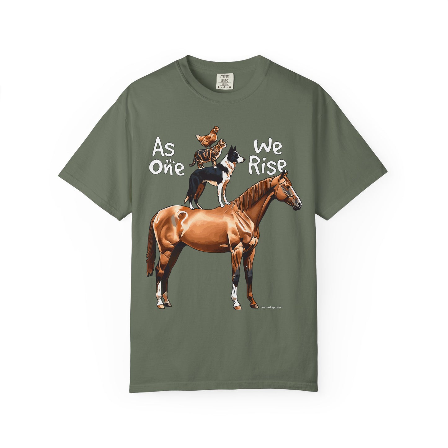 As One, We Rise, Stacked Animal Tee Shirt