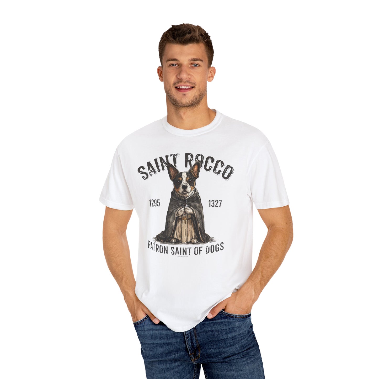 Saint Rocco Unisex T-Shirt - Patron Saint of Dogs and Dog Lovers