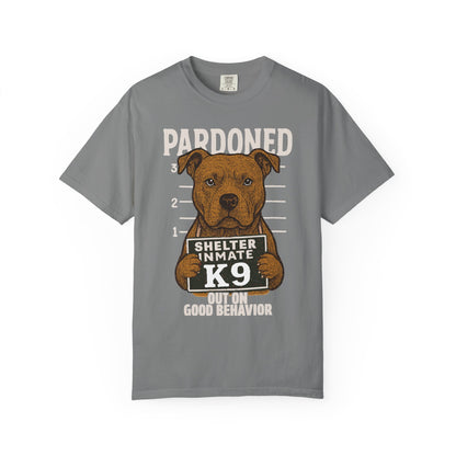 Pit Bull Mugshot TShirt - PARDONED OUT ON GOOD BEHAVIOR