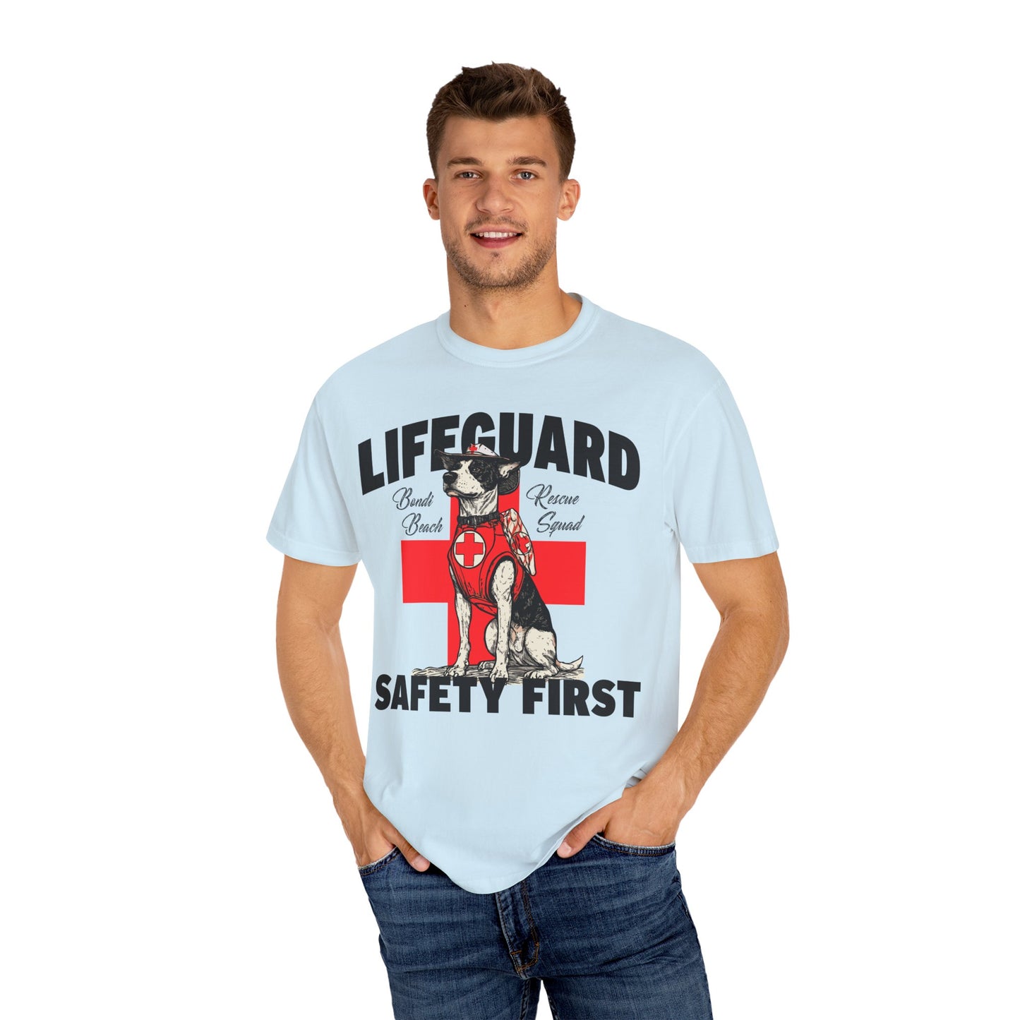 Lifeguard Dog Bondi Beach Garment-Dyed T-Shirt