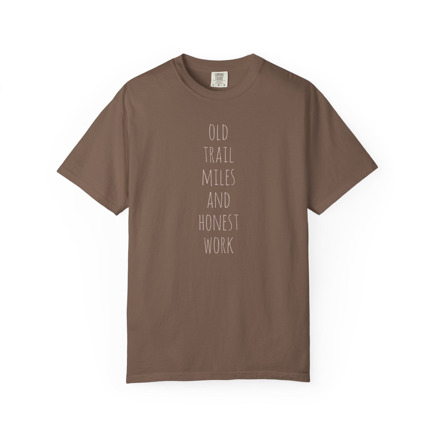 Old Trail Miles T-shirt, front and back design