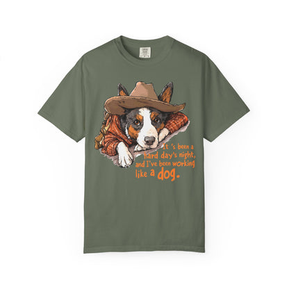 Garment-Dyed T-shirt Hard Days Night Cowdog Shirt