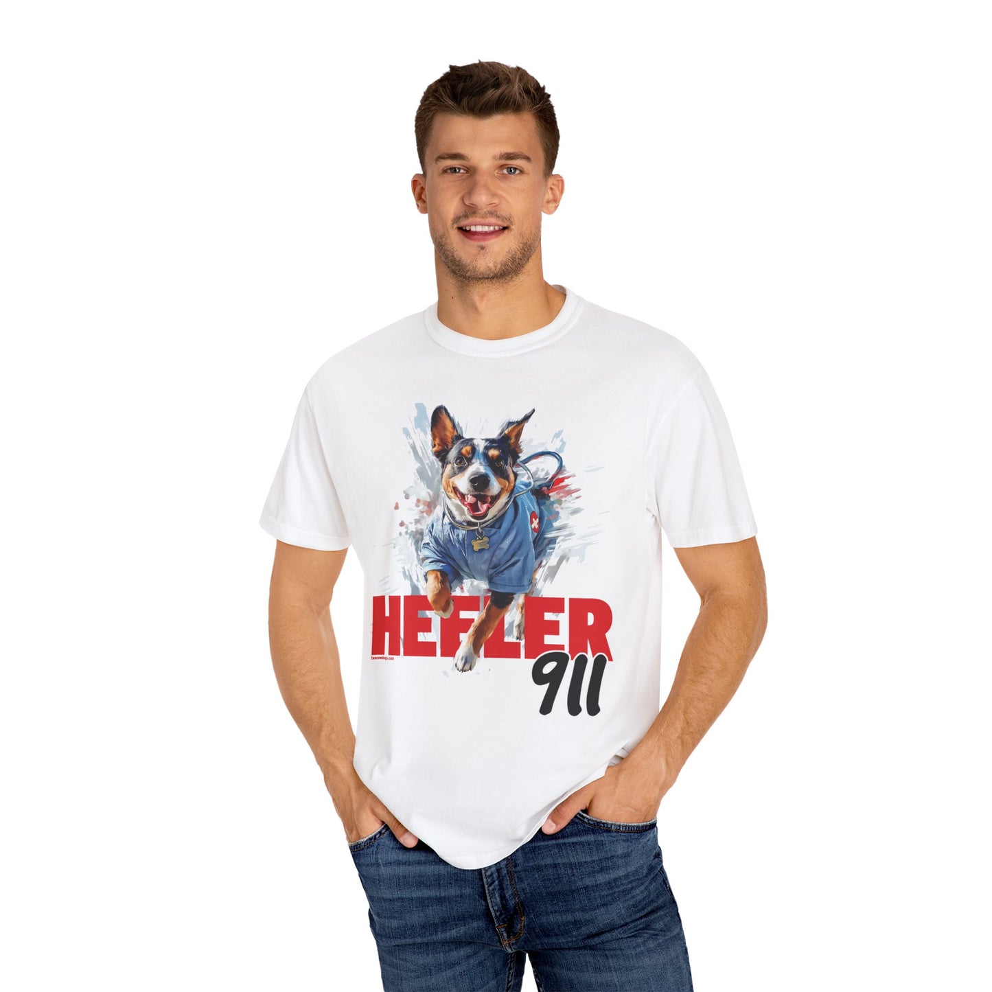 Heeler 911 Unisex T-shirt - Nurse Heeler Dog Design