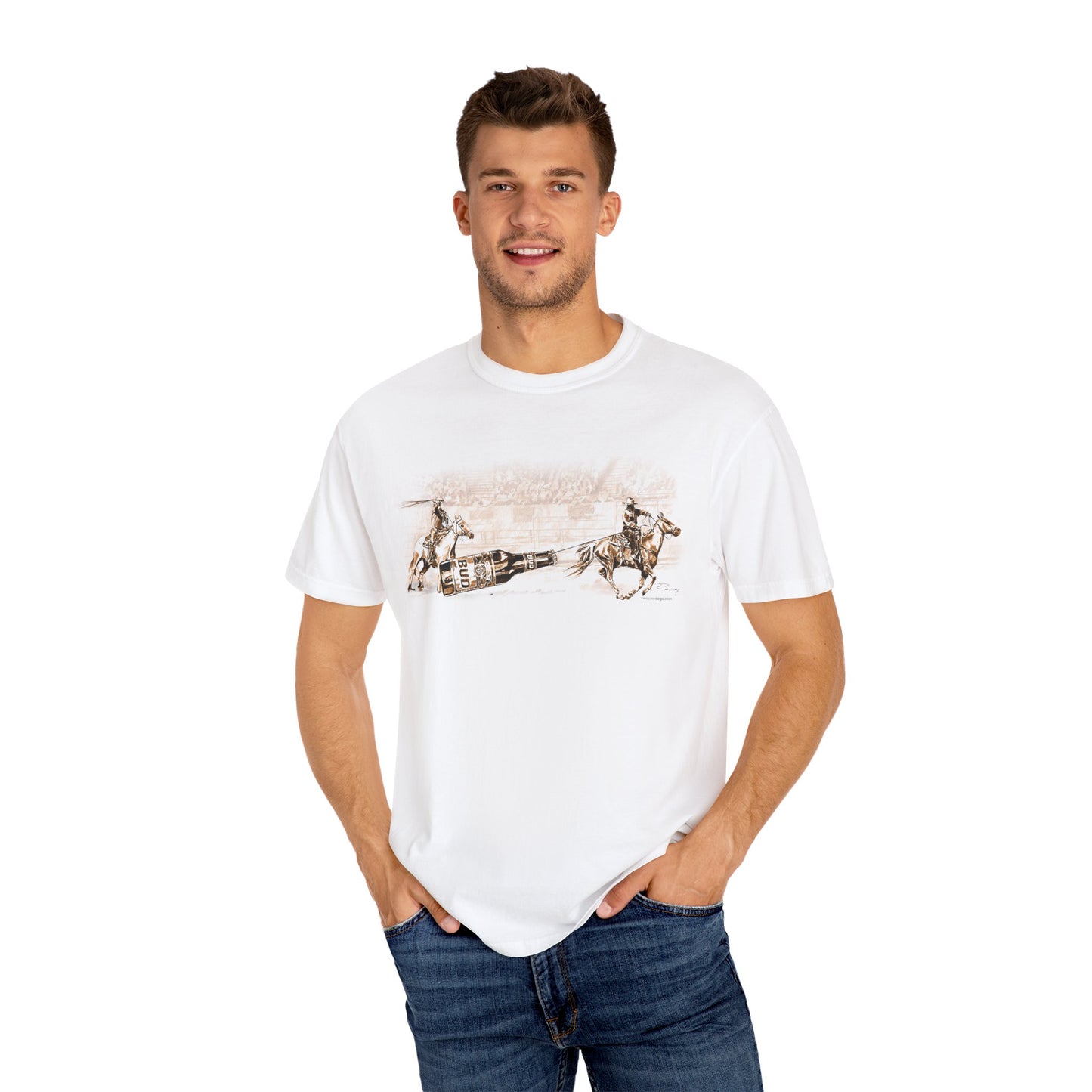 Team Ropers Roping Bottle Unisex T-shirt - Original Art Design