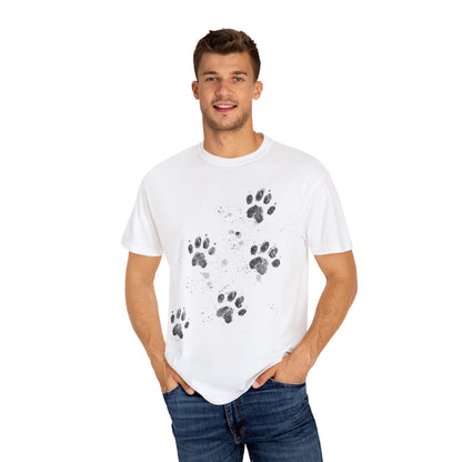 Dog Tracks T-Shirt - Unisex Garment-Dyed