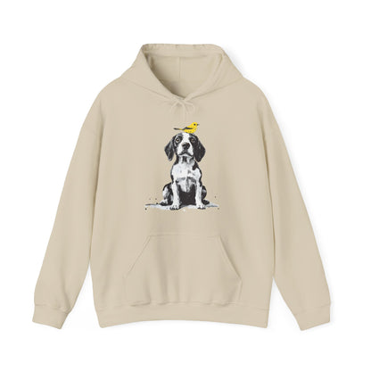Beagle and Yellow Bird Soft Hoodie