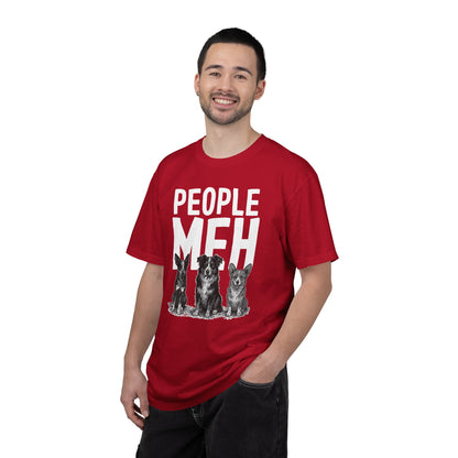 People? Meh T-shirt | Cowdog Illustration, Dog Lover Tee