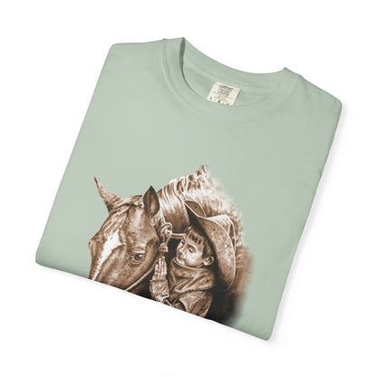 Horse Gift Tee Shirt, Cowkid gets pony for present