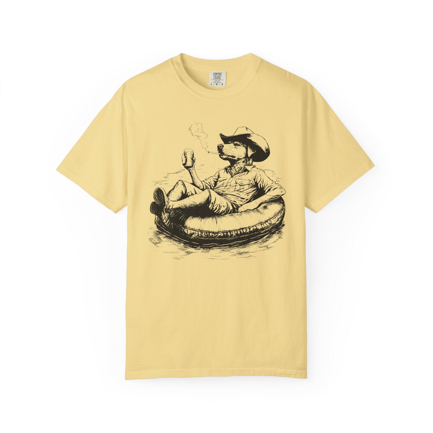 Rafting Dog Unisex T-Shirt, Lazy River Design