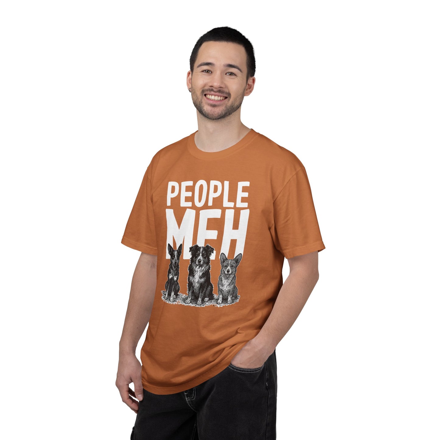 People? Meh T-shirt | Cowdog Illustration, Dog Lover Tee