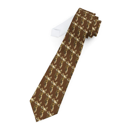Western Saddle Necktie Brown