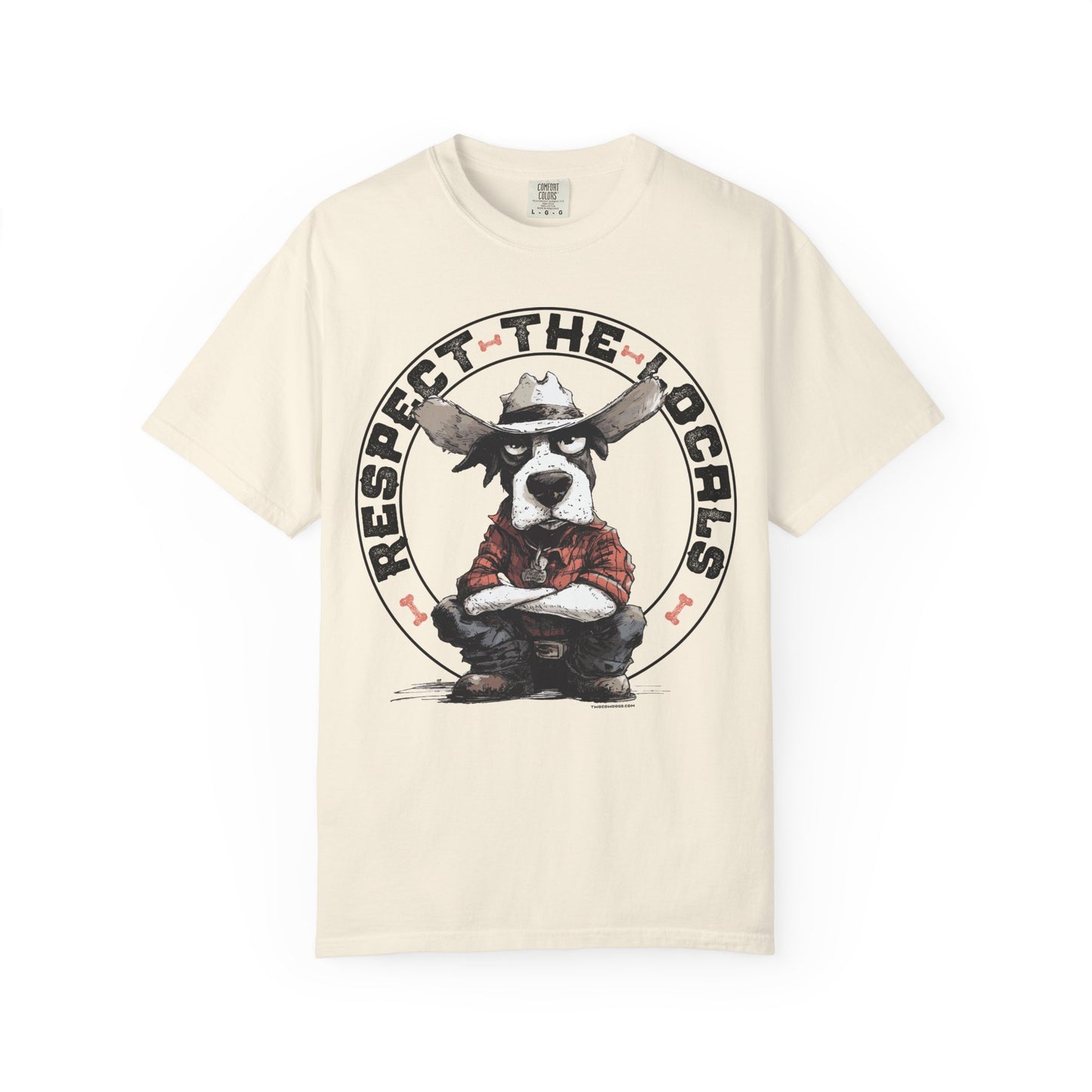 Respect the Locals T-shirt with Cowdog Design