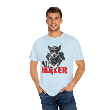 Heeler 911 Unisex T-shirt - Police Dog Design